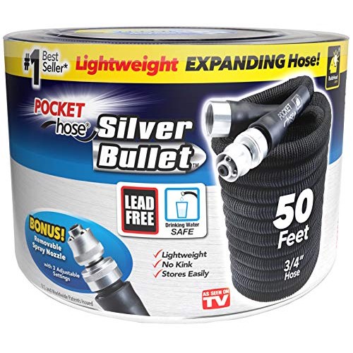 Pocket Hose Original Silver Bullet Lightweight Water Hose by BulbH...