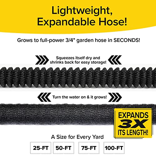 Pocket Hose Silver Bullet 75 ft Turbo Shot Nozzle Multiple Spray P...