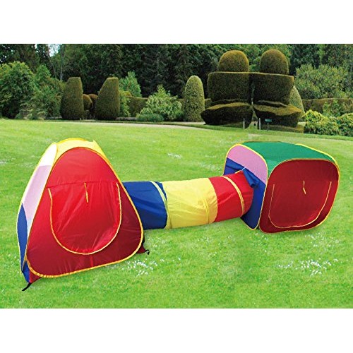 Cubby-Tube-Teepee 3pc Pop-up Play Tent Children Tunnel Kids Advent...