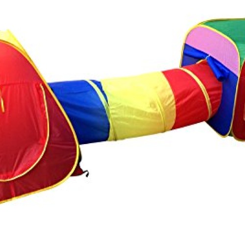 Cubby-Tube-Teepee 3pc Pop-up Play Tent Children Tunnel Kids Advent...