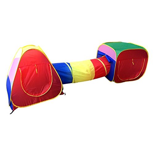 Cubby-Tube-Teepee 3pc Pop-up Play Tent Children Tunnel Kids Advent...