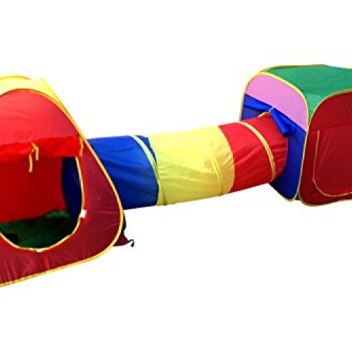 Cubby-Tube-Teepee 3pc Pop-up Play Tent Children Tunnel Kids Advent...