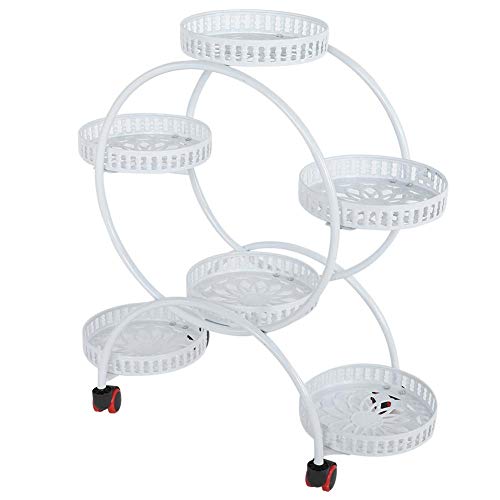 Plant Stand, Multi Tiered Corner Plant Rack Rolling Plant Flower D...