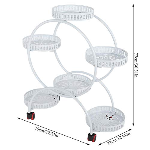 Plant Stand, Multi Tiered Corner Plant Rack Rolling Plant Flower D...