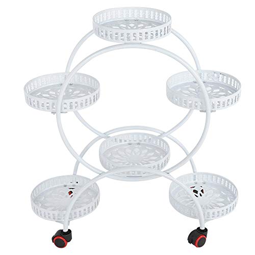 Plant Stand, Multi Tiered Corner Plant Rack Rolling Plant Flower D...