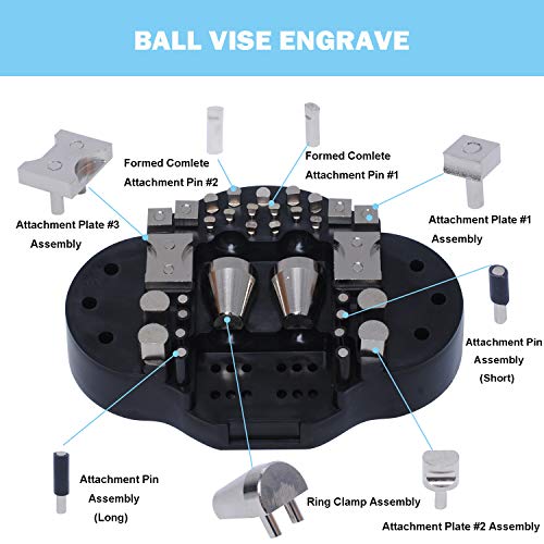 Podoy Jewelers Engraving Tools Block Ball Vise 3 inch with 35Pcs A...
