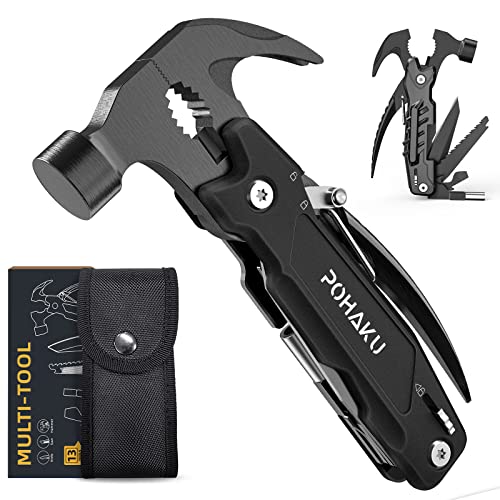 14-in-1 Multitool Hammer, Pohaku Multitool with DIY Stickers, Safe...