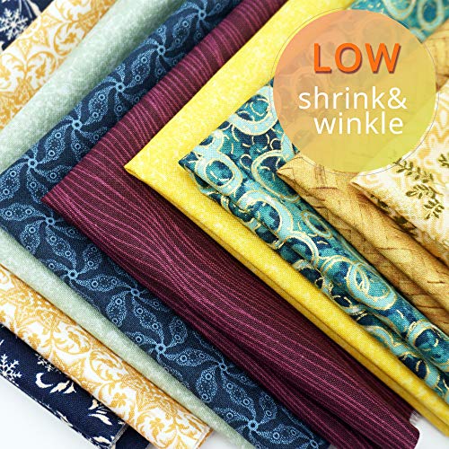 POL&CO 50pcs 9.8 x 9.8 Cotton Fabric Squares Bundle – 100% Cotto...