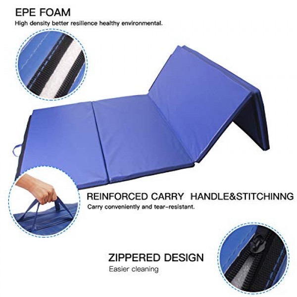 Polar Aurora 4x8x2 Multipe Colors Thick Folding Gymnastics Gym E...