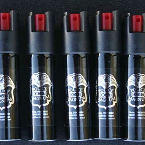 5 Pack Police Magnum Pepper Spray 0.7oz OC-17 Pepper Spray Police ...