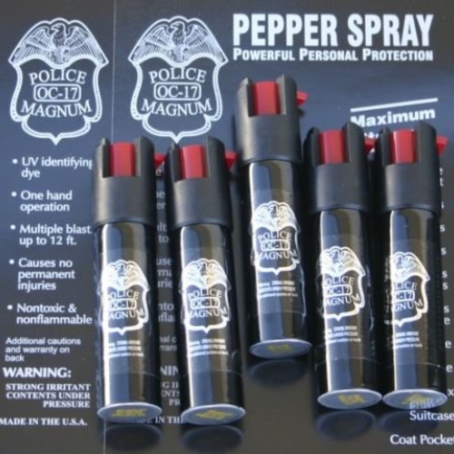 5 Pack Police Magnum Pepper Spray 0.7oz OC-17 Pepper Spray Police ...