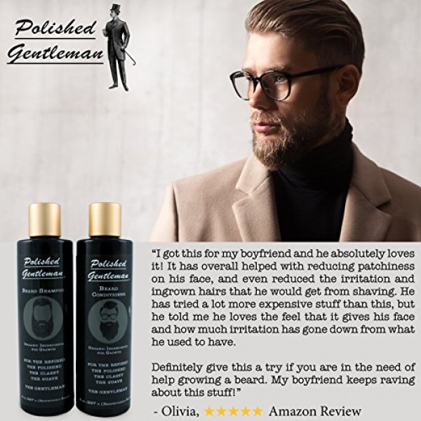Polished Gentleman Beard Growth and Thickening Shampoo - With Orga...