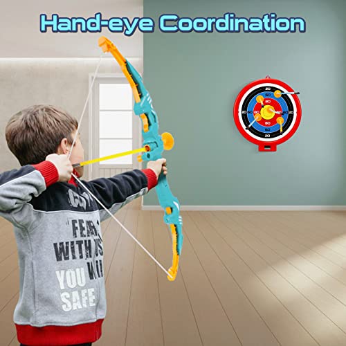 2 Pack Bow and Arrow for Kids, Light Up Archery Toy Set with 12 Su...