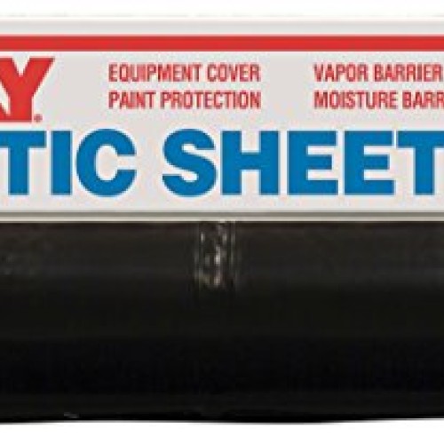 POLY AMERICA 410B 10-Feet X 100-Feet 4 Mil Black Plastic Sheeting