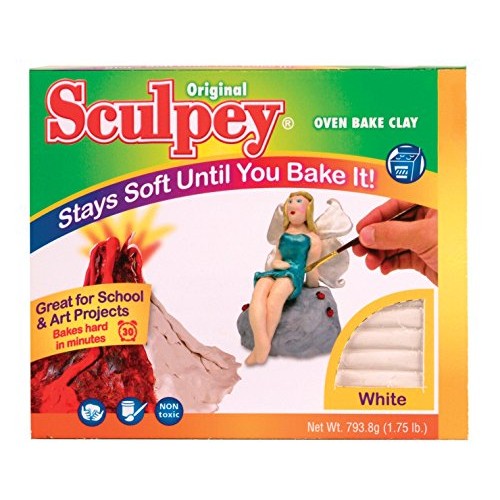 Polyform Sculpey Original Polymer Clay, 1.75-Pound, White