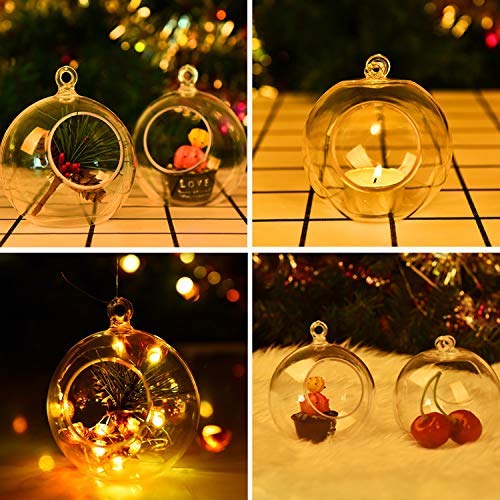 Pomeat Acrylic Hanging Globe, 15 PCS Hanging Candle Holder with 13...