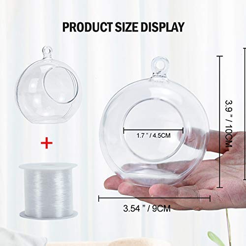 Pomeat Acrylic Hanging Globe, 15 PCS Hanging Candle Holder with 13...
