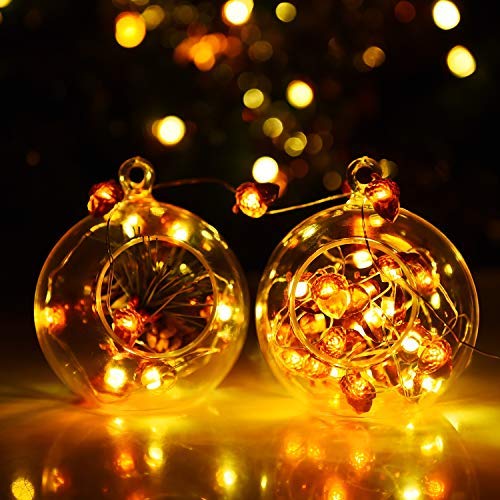 Pomeat Acrylic Hanging Globe, 15 PCS Hanging Candle Holder with 13...