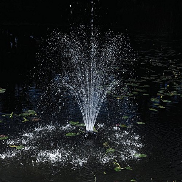 Pond Boss DFTN12003L Floating Fountain With Lights, 50 Foot Power ...