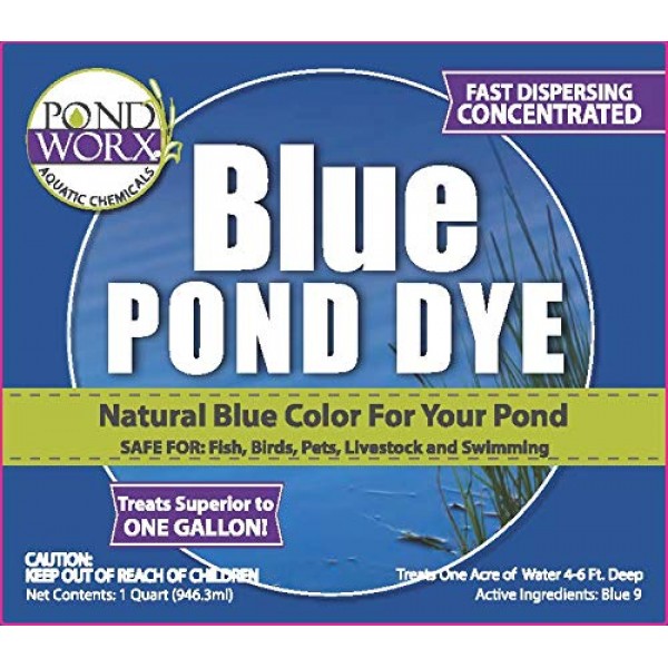 Living Water TruBlu Concentrated Pond Dye, Aqua Blue 1qt - Concentrated Colorant