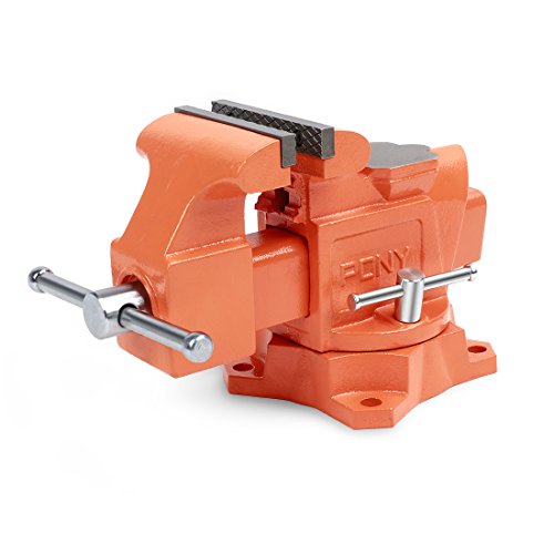 PONY 4-inch Heavy Duty Bench Vise - Jaw Width 4-inch, Throat Depth...