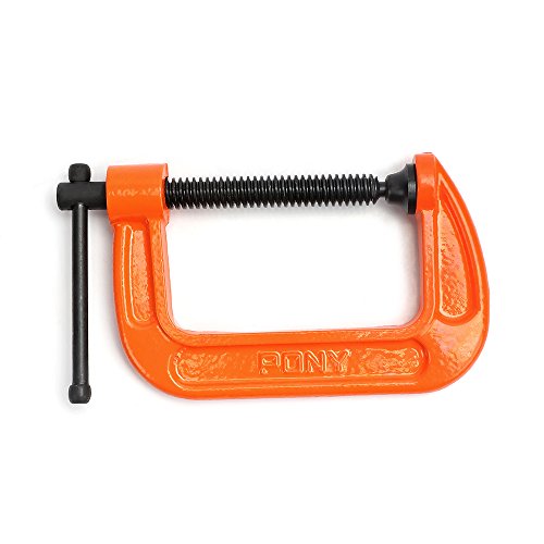 PONY Malleable Iron C-Clamp Set, 3-Piece, 1, 2, 3