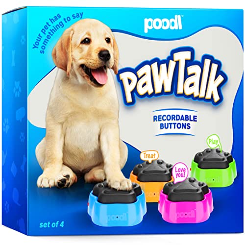 PawTalk Recordable Dog Buttons - Talking Buttons for Pet Communica...