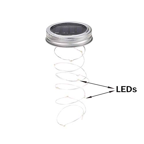 Mason Jar Lids Light Solar Lid Lights Indoor Outdoor Mood Light Fi...