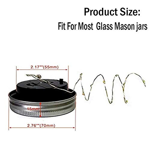 POPPAP Mason Jar Solar Lid String Liths Indoor Outdoor Mood Light ...