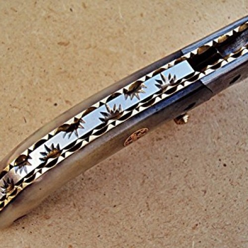 FNA-32 Custom Handmade Damascus Steel Folding Knife - Beautiful Ca...