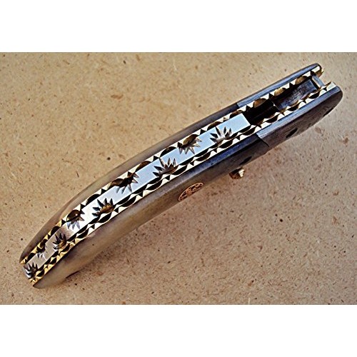 FNA-32 Custom Handmade Damascus Steel Folding Knife - Beautiful Ca...