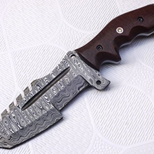 Poshland TR-301, Custom Handmade Damascus Steel Tracker Knife - St...