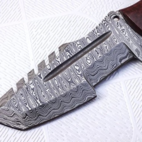Poshland TR-301, Custom Handmade Damascus Steel Tracker Knife - St...