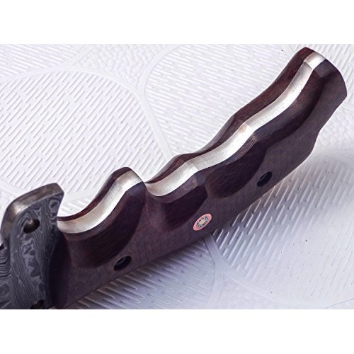Poshland TR-301, Custom Handmade Damascus Steel Tracker Knife - St...