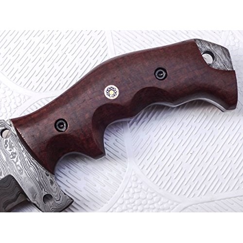 Poshland TR-301, Custom Handmade Damascus Steel Tracker Knife - St...