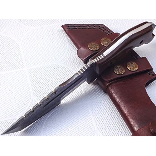 Poshland TR-301, Custom Handmade Damascus Steel Tracker Knife - St...