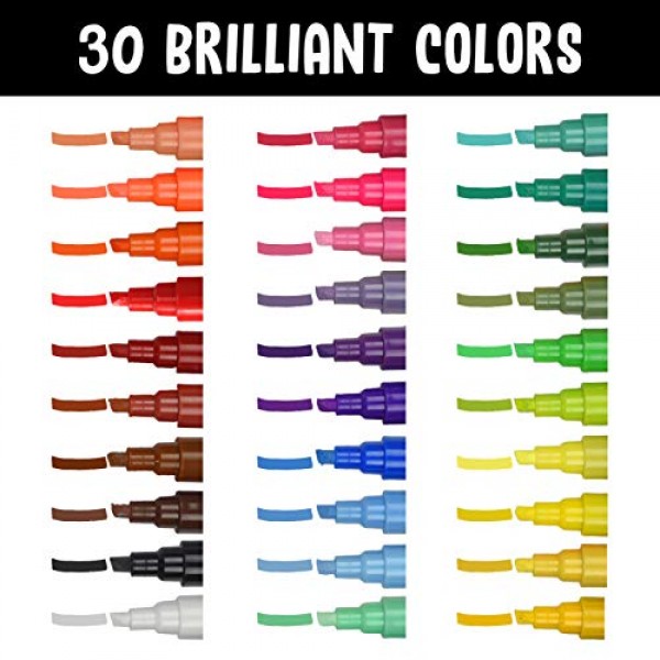 Liquid Chalk Markers 30 Colors By Positive Art: Bright Colors, Pai...