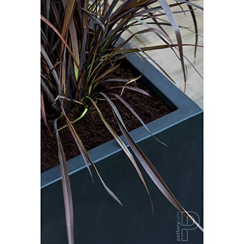 Black Square Planter Box Indoor & Outdoor - Elegant Cube Shaped Fl...