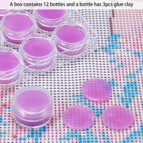 36Pieces Diamond Painting Glue Clay, Embroidery Cross Stitch, Dril...