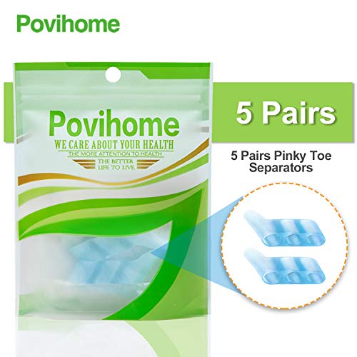 Povihome 10 Pack Pinky Toe Separator and Protectors, Toe Separator...