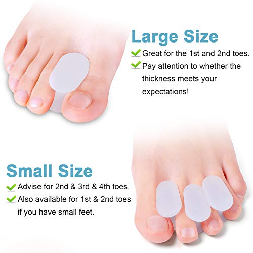 Povihome 10 Pack Toe Spacers Separators, Bunion Corrector Gel Orth...