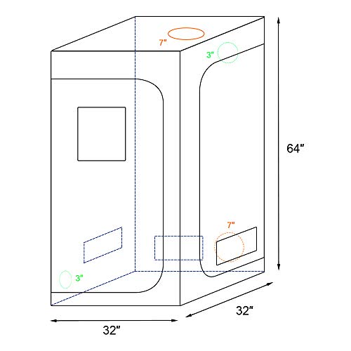31x31x 63 Indoor Grow Tent with Observation Window and Removal ...