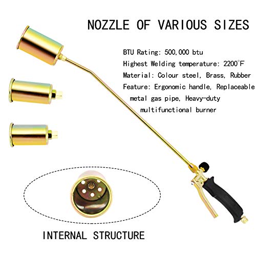 Propane Torch Weed Burner & Ice Snow Melter, Burner Torch Kit for ...
