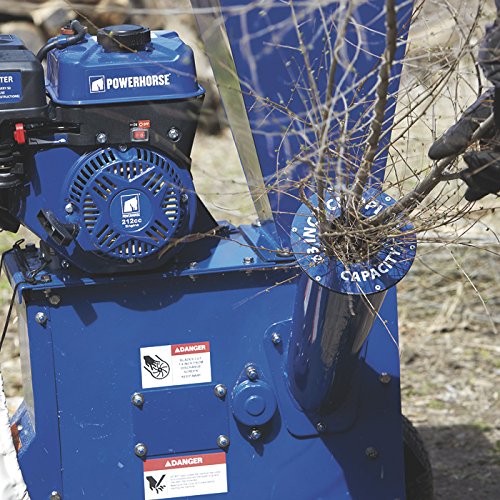 Powerhorse Chipper/Shredder - 212cc OHV Engine, 3in. Chipping Capa...