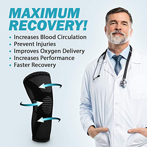 POWERLIX Compression Knee Sleeve - Best Knee Brace for Men & Women...