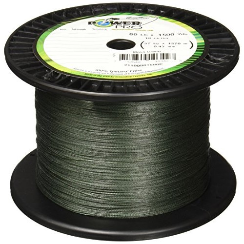 POWER PRO Spectra Fiber Braided Fishing Line, Moss Green, 300YD/30LB