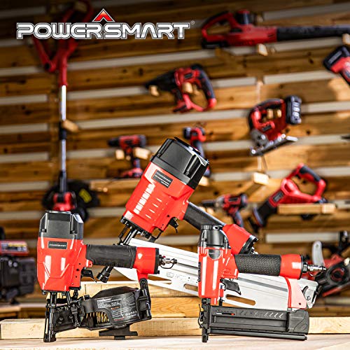 POWERSMART Brad Nailer, Pneumatic 2-in-1 Brad Nailer 18-Gauge Comp...