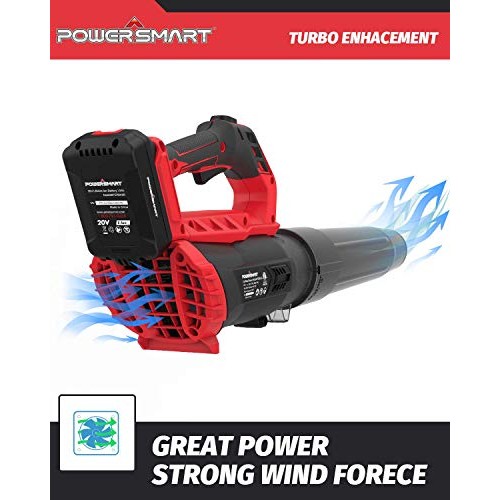 PowerSmart Leaf Blower, 20V MAX Lithium 350CFM Cordless Leaf Blowe...