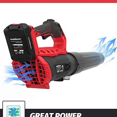 PowerSmart Leaf Blower, 20V MAX Lithium 350CFM Cordless Leaf Blowe...