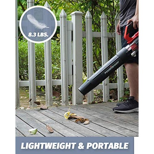 PowerSmart Leaf Blower, 20V MAX Lithium 350CFM Cordless Leaf Blowe...